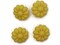 4 19mm Vintage Yellow Flower Plastic Shank Buttons Sewing Notions